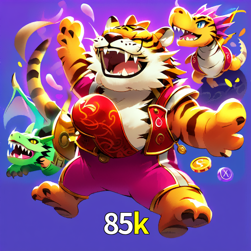 Imagem promocional da 85k mostrando a plataforma e suas vantagens